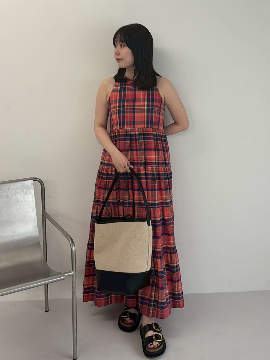 Mila Owen「【ウォッシャブル】クルーネックアメスリティアードロングワンピース」|ワンピース|