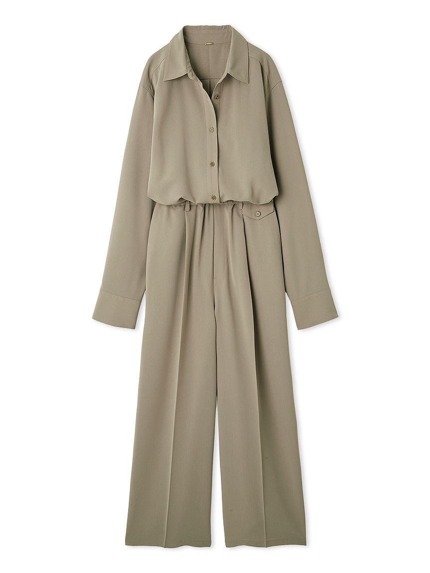 Mila Owen「ウエストゴムシャツオールインワン」|オールインワン|