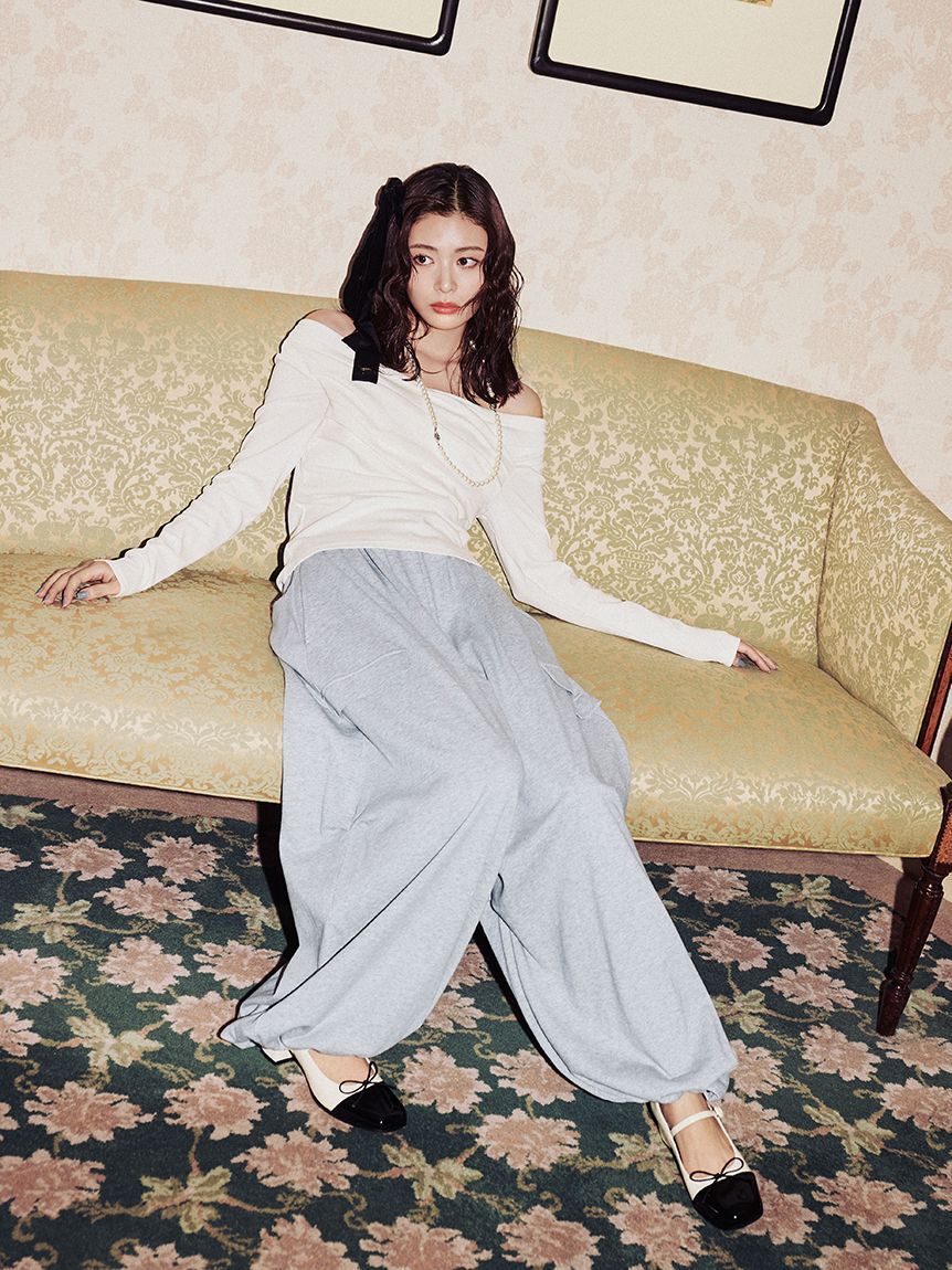 SNIDEL「ワイドデザインパンツ」|チノ|