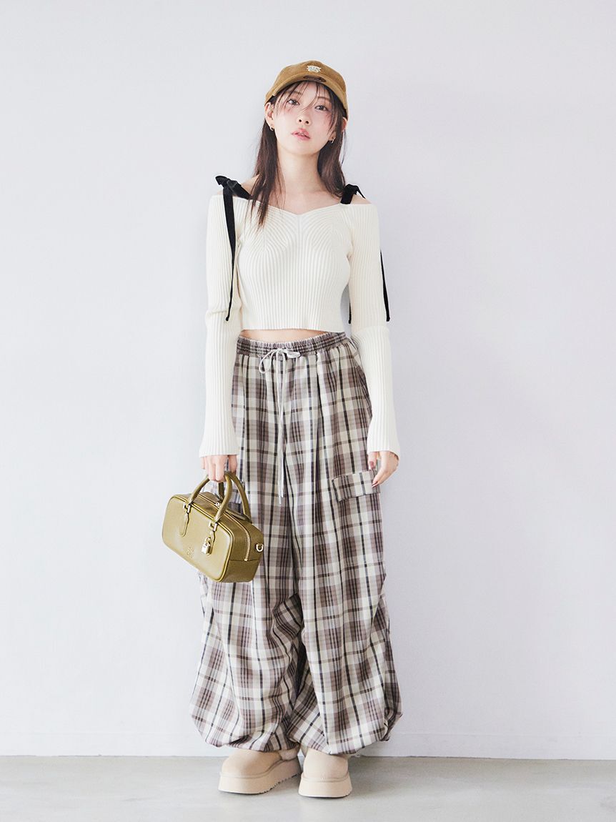 SNIDEL「ワイドデザインパンツ」|チノ|