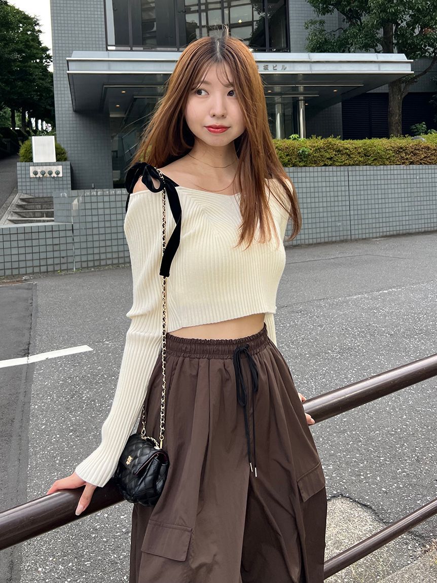 SNIDEL「ワイドデザインパンツ」|チノ|