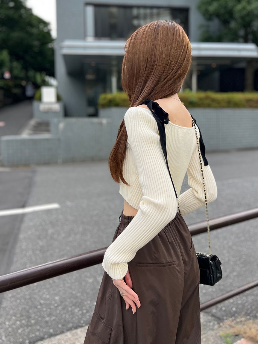 SNIDEL「ワイドデザインパンツ」|チノ|