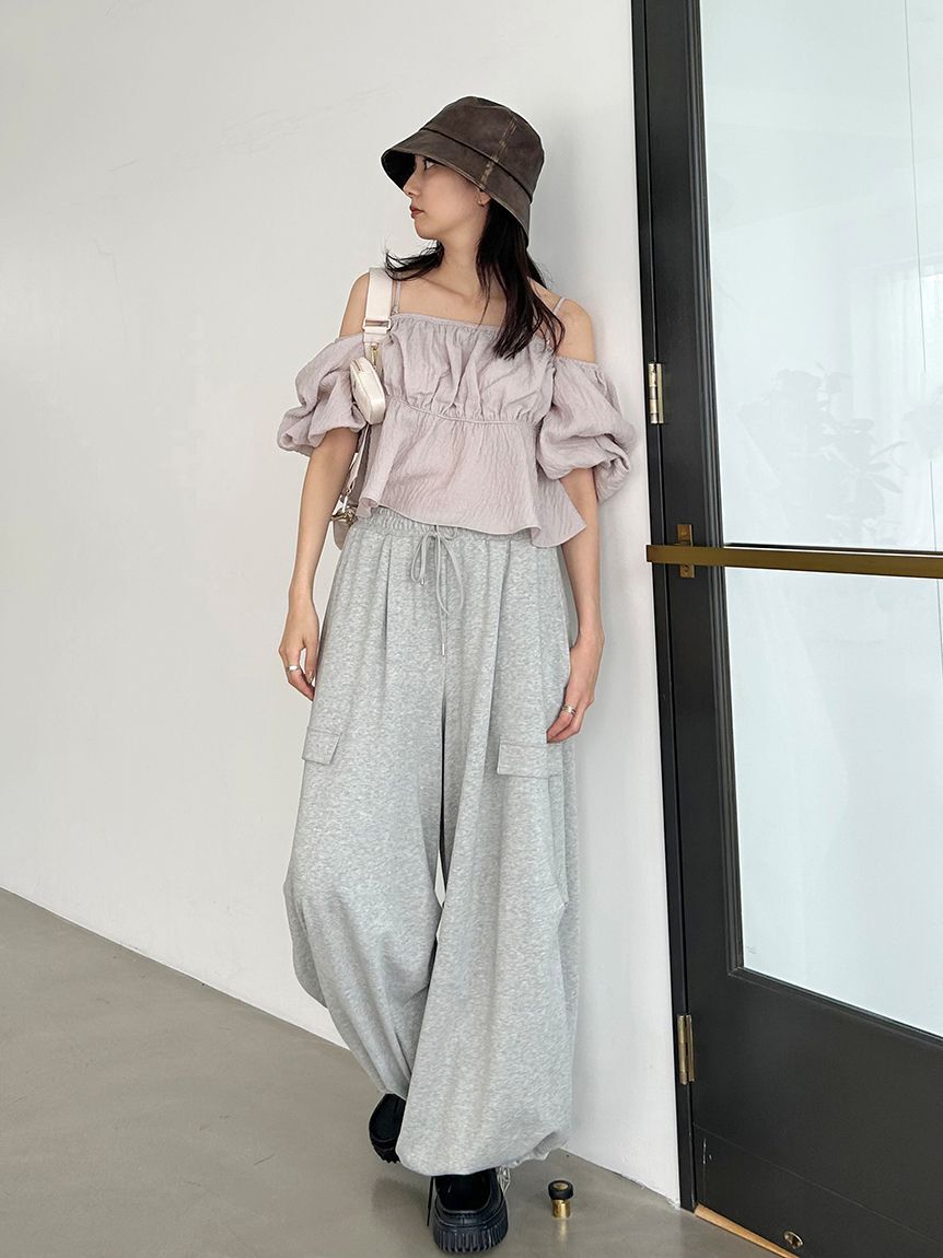 SNIDEL「ワイドデザインパンツ」|チノ|