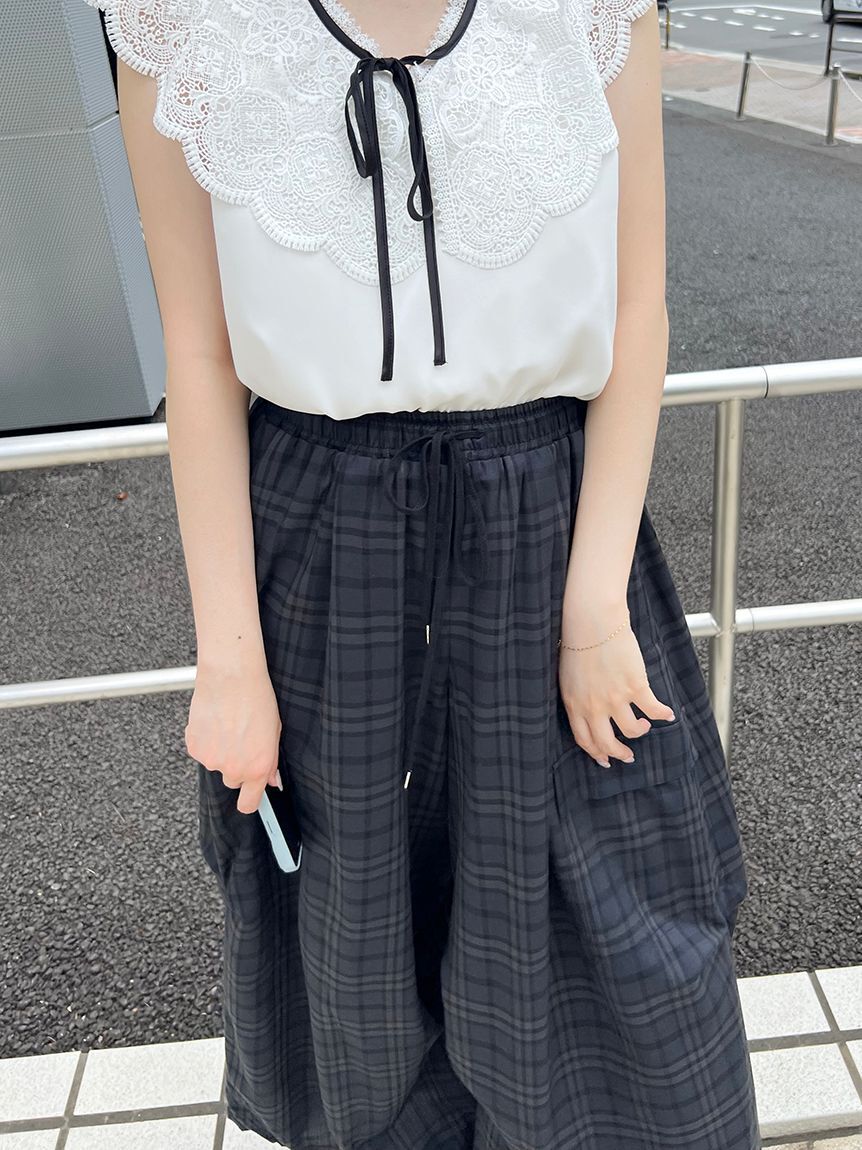 SNIDEL「ワイドデザインパンツ」|チノ|