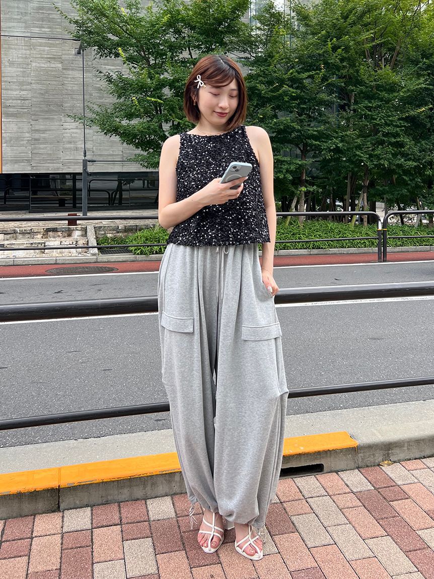 SNIDEL「ワイドデザインパンツ」|チノ|