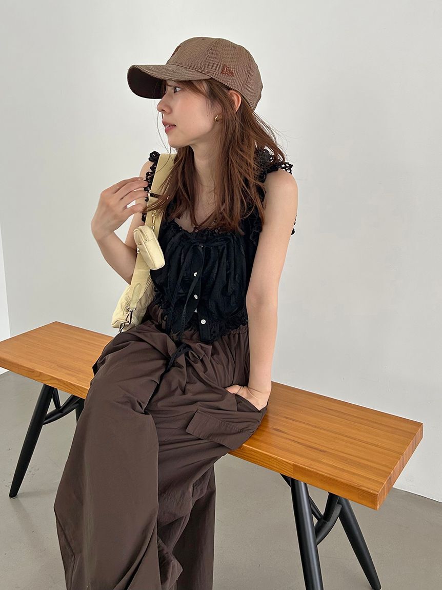 SNIDEL「ワイドデザインパンツ」|チノ|