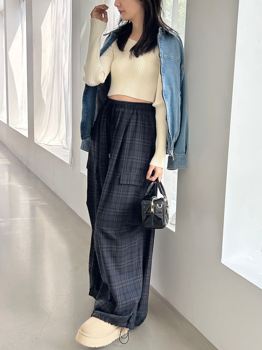 SNIDEL「ワイドデザインパンツ」|チノ|