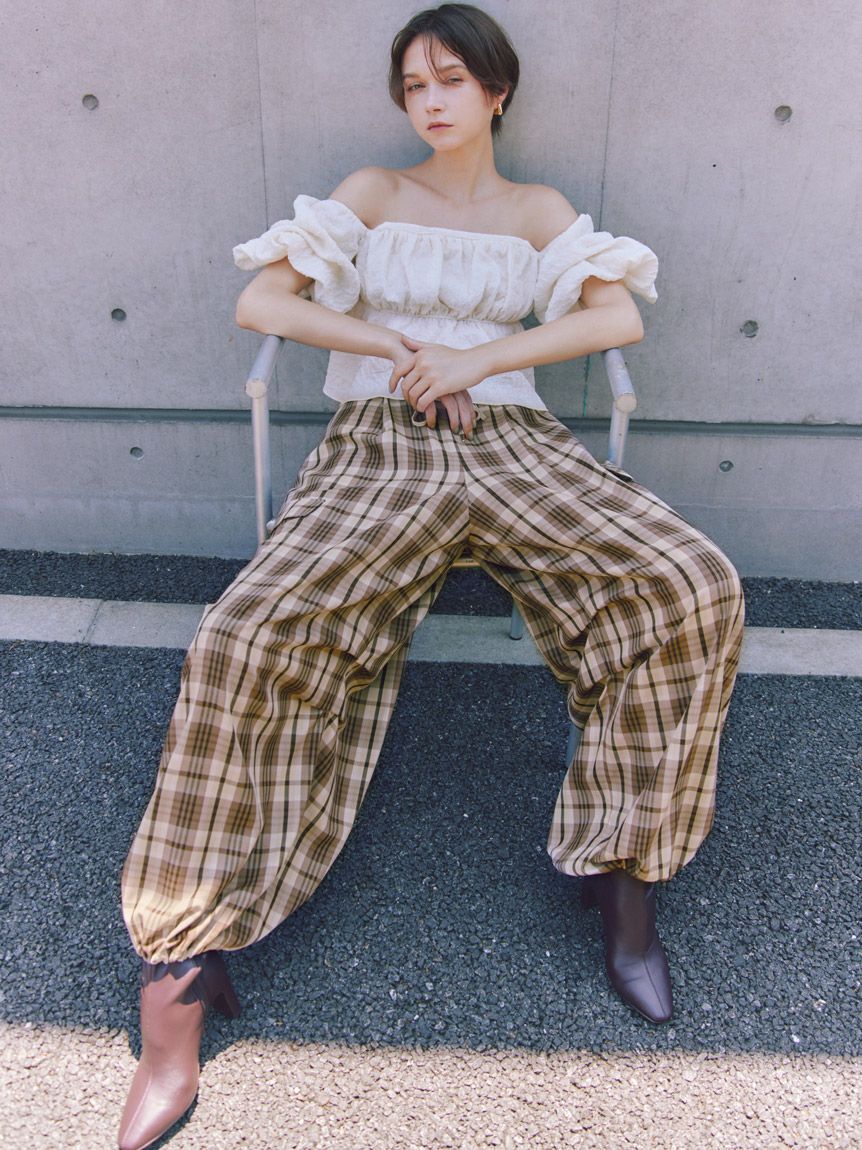 SNIDEL「ワイドデザインパンツ」|チノ|