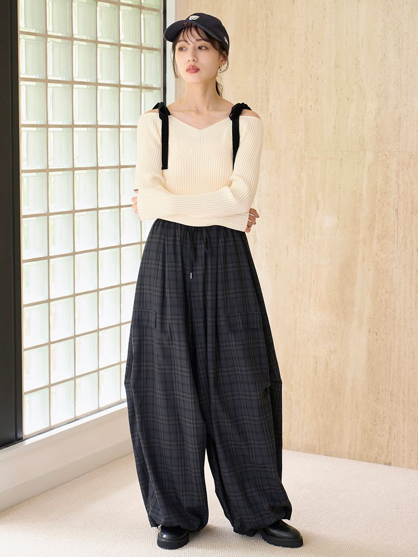 SNIDEL「ワイドデザインパンツ」|チノ|