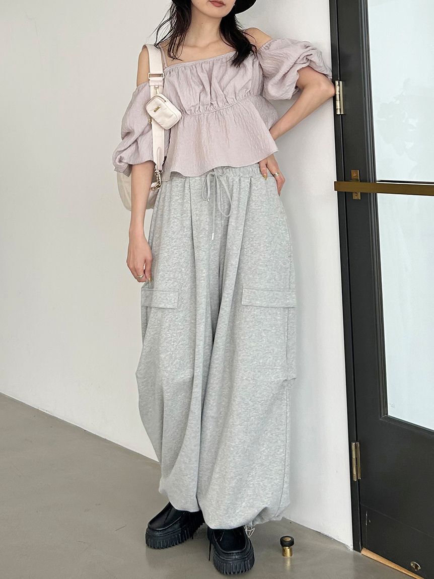 SNIDEL「ワイドデザインパンツ」|チノ|