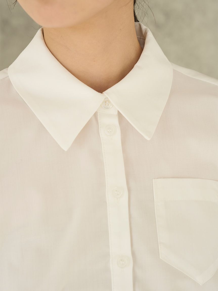 SNIDEL「バリエクロップドシャツ」|シャツ・ブラウス|