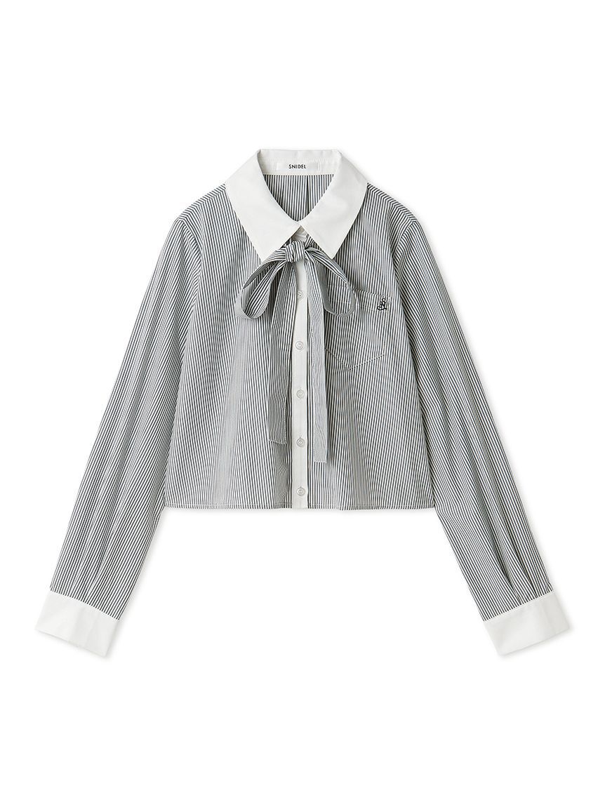 SNIDEL「バリエクロップドシャツ」|シャツ・ブラウス|STRIPE