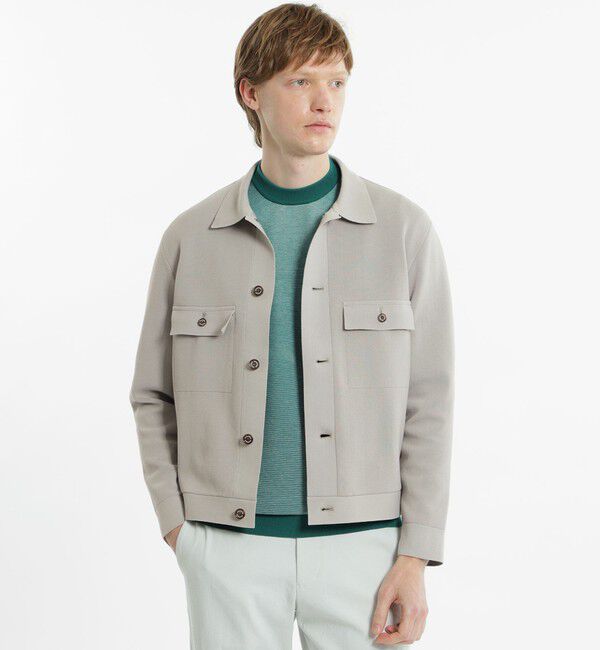 MACKINTOSH PHILOSOPHY「14Gミラノリブ ニットGジャン」|Tシャツ・カットソー|ベージュ