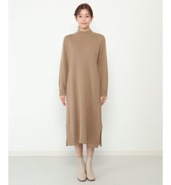 ikka「【2点セット】ニットベストワンピースアンサンブル」|ワンピース|