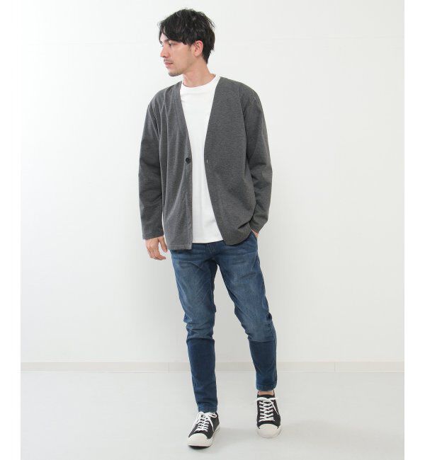 IKKA LOUNGE「【イージーケア／シワ軽減】イージーケアストレッチカーデジャケット【接触冷感／UVカット】ＪＫＴ」|Tシャツ・カットソー|