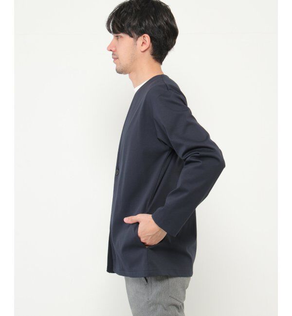 IKKA LOUNGE「【イージーケア／シワ軽減】イージーケアストレッチカーデジャケット【接触冷感／UVカット】ＪＫＴ」|Tシャツ・カットソー|