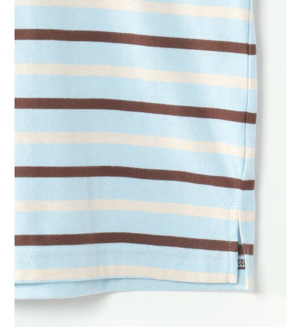 ikka kids「6分袖ボーダーゆるTシャツ（120~160cm）」|Tシャツ・カットソー|