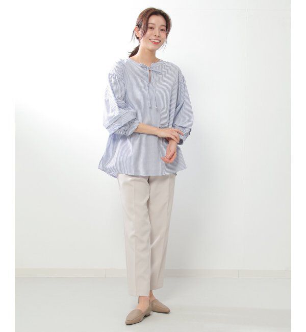 ikka「袖タックスキッパーブラウス」|シャツ・ブラウス|