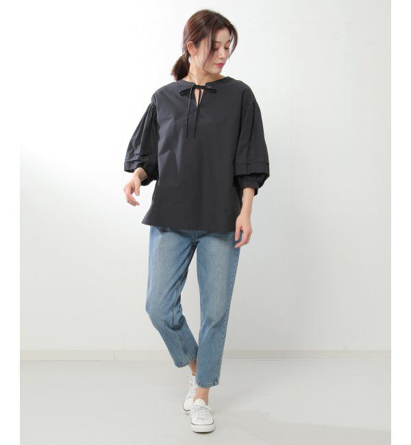 ikka「袖タックスキッパーブラウス」|シャツ・ブラウス|