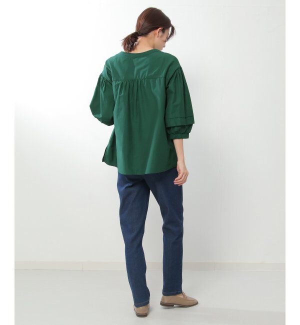 ikka「袖タックスキッパーブラウス」|シャツ・ブラウス|