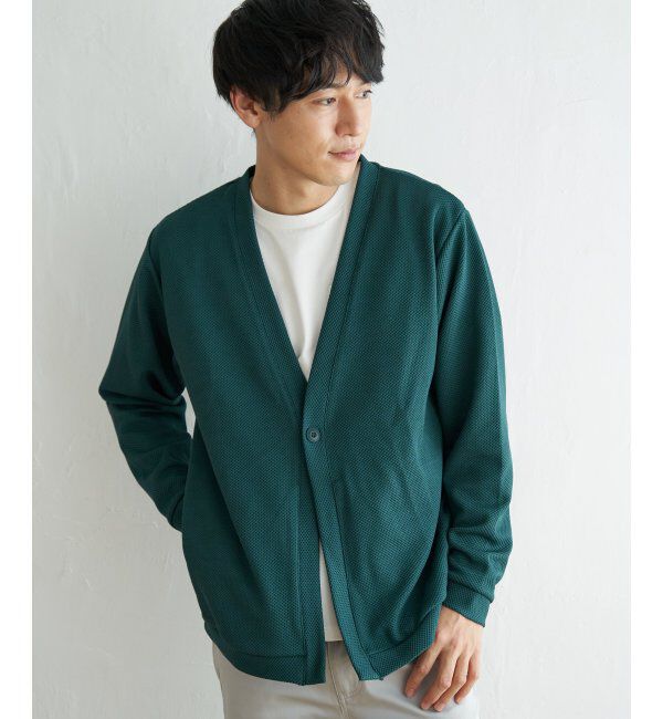 ikka「パイナップルワンボタンカーデ」|カーディガン|