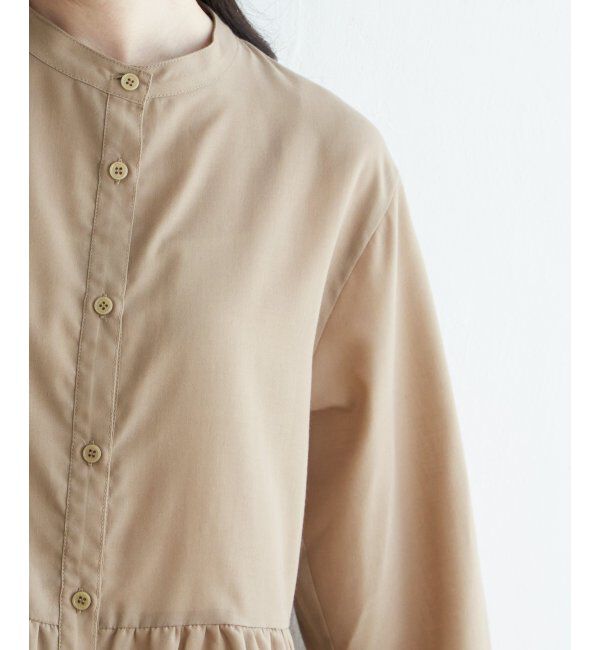 ikka「ウエストギャザー切り替えシャツ」|シャツ・ブラウス|