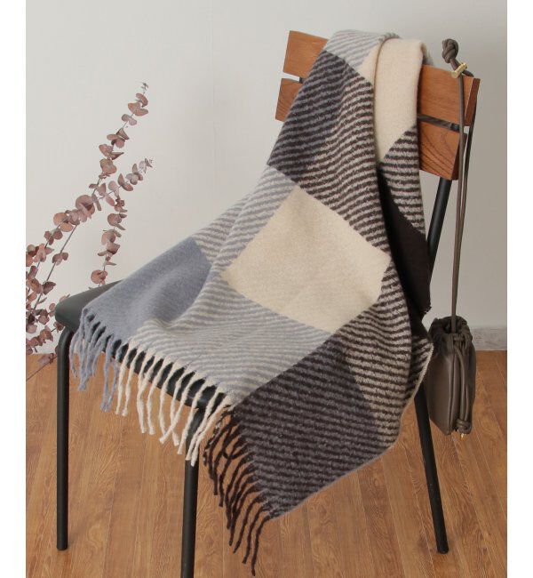 ikka「ブロックチェックマフラー」|マフラー|