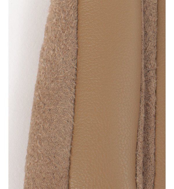 ikka「エコレザーライン入りグローブ」|手袋|