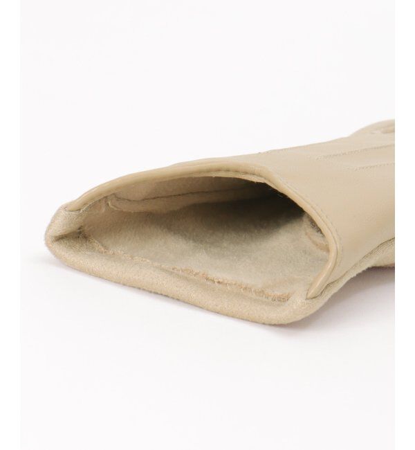 ikka「エコレザーライン入りグローブ」|手袋|