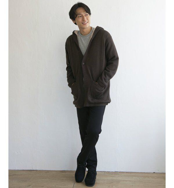 ikka「ボアフリースニットフーディガン」|その他|