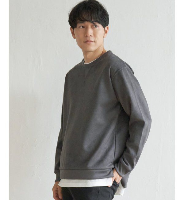 ikka「セイケツフェイクスエードレイヤード」|パーカー|チャコール