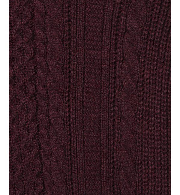 ikka「抗菌アランケーブルリサイクルニット」|プルオーバー|