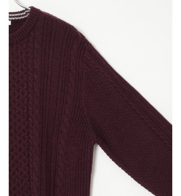 ikka「抗菌アランケーブルリサイクルニット」|プルオーバー|