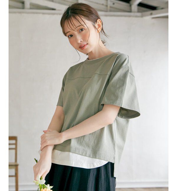 ikka「コットンUSA裾レイヤードTシャツ」|その他|