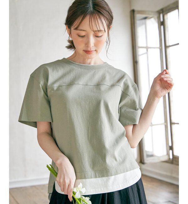 ikka「コットンUSA裾レイヤードTシャツ」|その他|