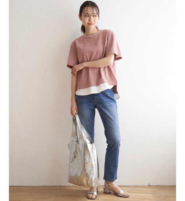 ikka「コットンUSA裾レイヤードTシャツ」|その他|