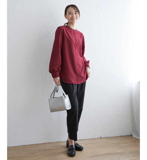 ikka「前後2WAYバンドカラーシャツ」|シャツ・ブラウス|