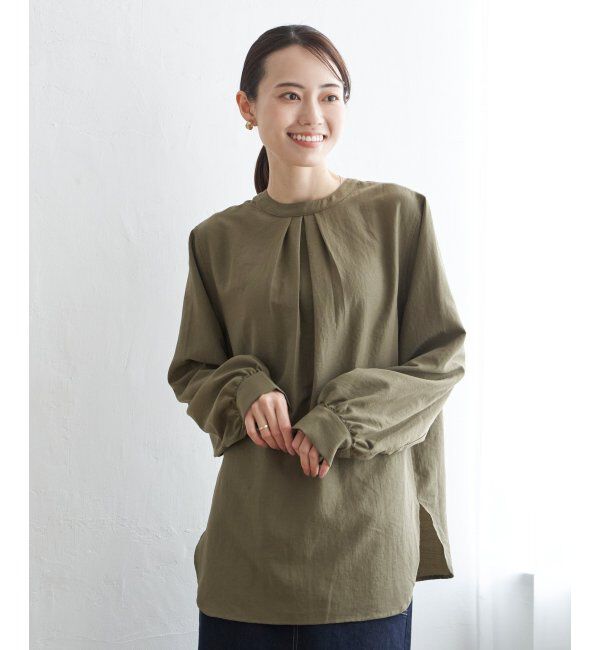 ikka「前後2WAYバンドカラーシャツ」|シャツ・ブラウス|