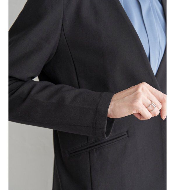 IKKA LOUNGE「【洗濯機で洗える／セットアップ対応】GOKU楽カットソーノーカラージャケット」|その他|