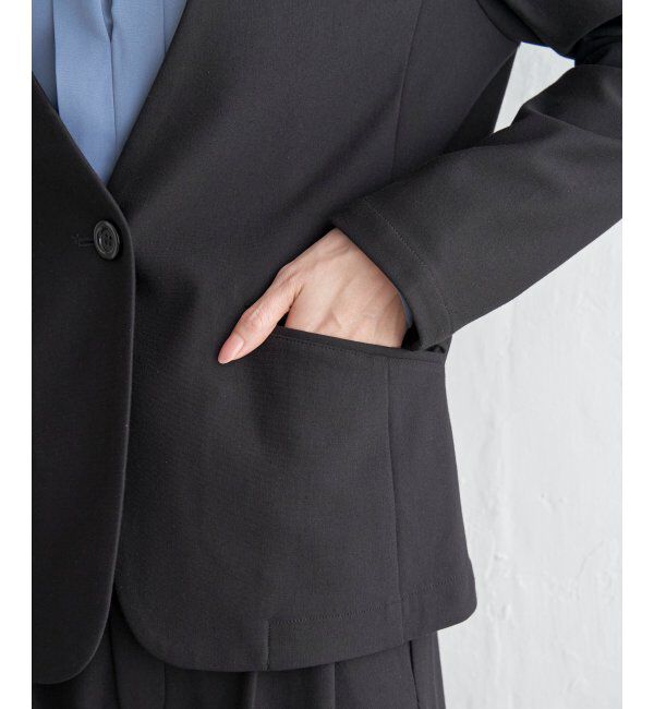 IKKA LOUNGE「【洗濯機で洗える／セットアップ対応】GOKU楽カットソーノーカラージャケット」|その他|