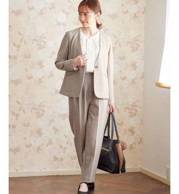 IKKA LOUNGE「【洗濯機で洗える／セットアップ対応】GOKU楽カットソーノーカラージャケット」|その他|