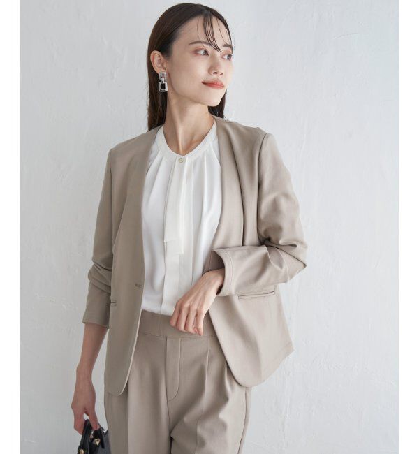 IKKA LOUNGE「【洗濯機で洗える／セットアップ対応】GOKU楽カットソーノーカラージャケット」|その他|