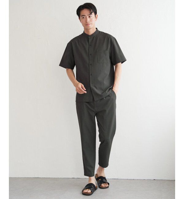 ikka「【セットアップ対応】Reflax(R) リラックスバンドカラーシャツ」|シャツ・ブラウス|