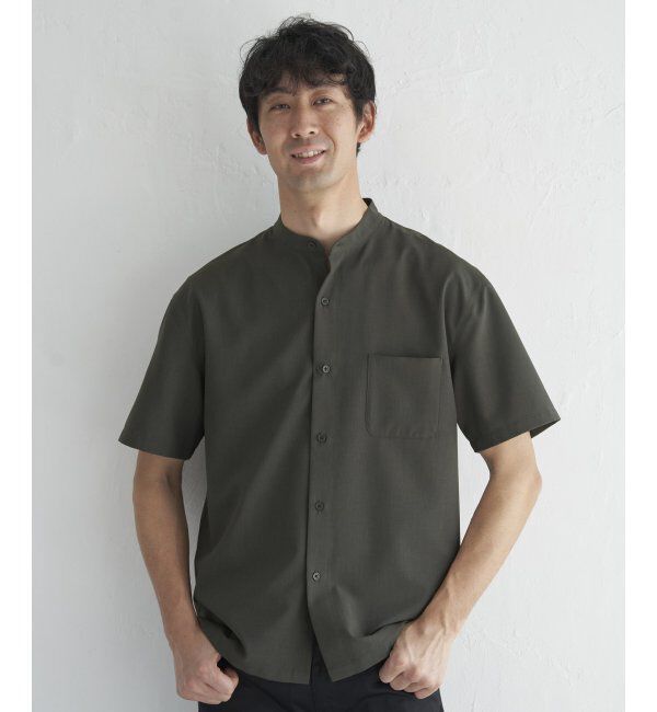 ikka「【セットアップ対応】Reflax(R) リラックスバンドカラーシャツ」|シャツ・ブラウス|