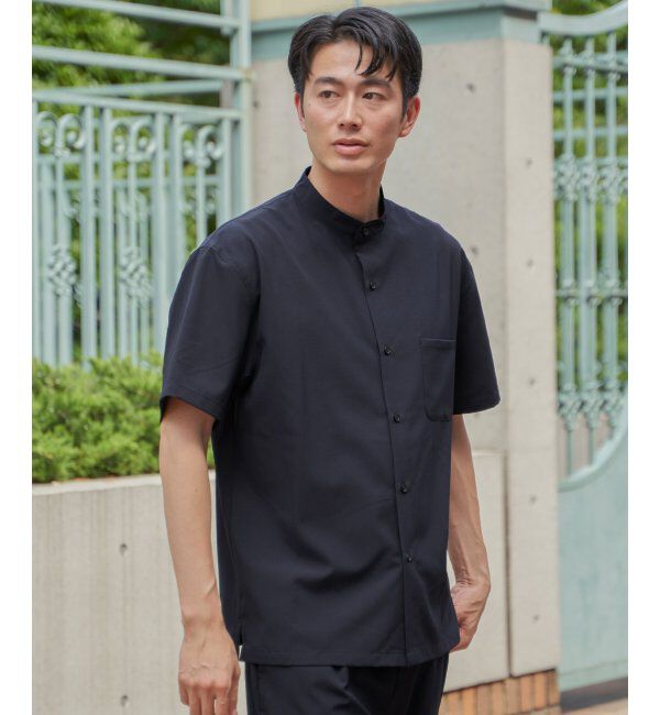 ikka「【セットアップ対応】Reflax(R) リラックスバンドカラーシャツ」|シャツ・ブラウス|