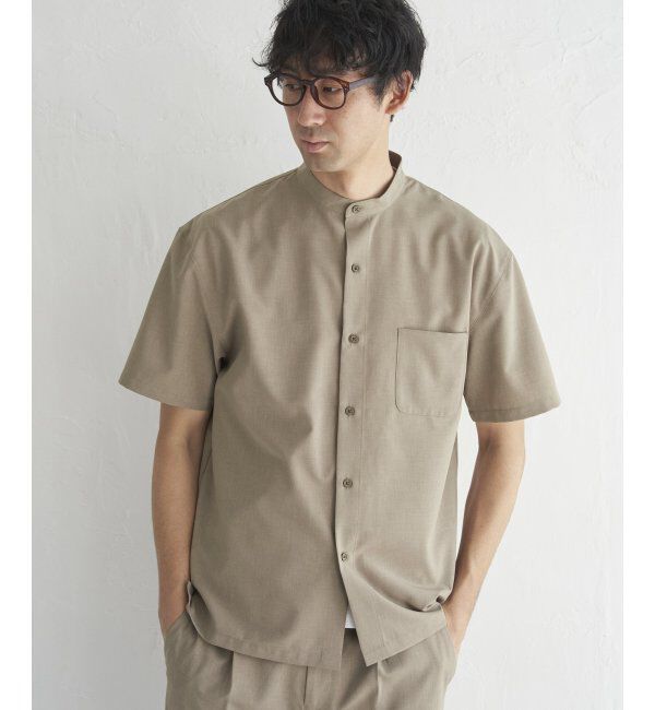 ikka「【セットアップ対応】Reflax(R) リラックスバンドカラーシャツ」|シャツ・ブラウス|