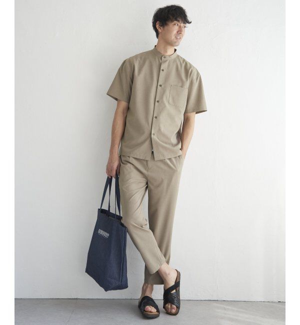 ikka「【セットアップ対応】Reflax(R) リラックスバンドカラーシャツ」|シャツ・ブラウス|