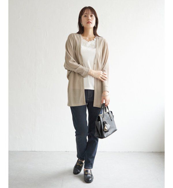 ikka「シアーフライスドルマンカーディガン」|カーディガン|