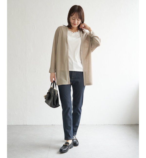 ikka「シアーフライスドルマンカーディガン」|カーディガン|
