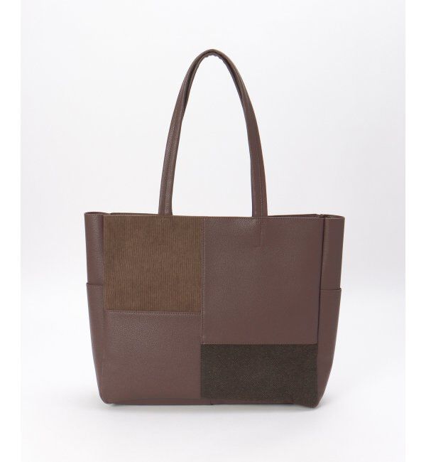 ikka「切り替えミックストートバッグ」|その他|ダークブラウン